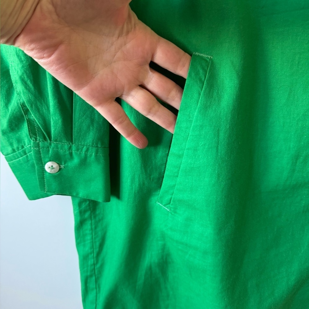 Rebecca Minkoff Green Cotton Shirt Dress - Picture 4 of 8